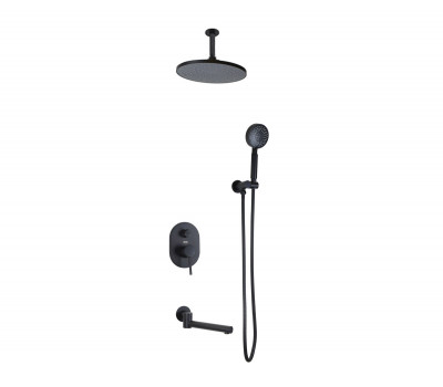 Душевая система Bronze de Luxe Scandi 14582/1B черный 
