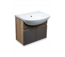Тумба Runo Лада 60 подвесная графит под умывальник Уют 60 (00-00001369) 
