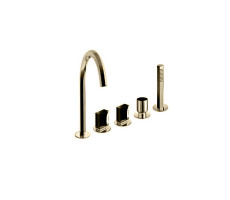 Смеситель на борт ванны Fantini Venezia 29 01 N465S Золото 