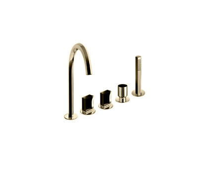 Смеситель на борт ванны Fantini Venezia 29 01 N465S Золото 