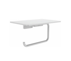 Держатель для туалетной бумаги с полочкой Rose RG1805C, белый