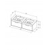 Тумба под двойную раковину Uperwood Modul 120 см, подвесная, матовая, черная TModul120B Тумба под двойную раковину Uperwood Modul 120 см, подвесная, матовая, черная TModul120B