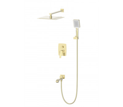 Душевая система встраиваемая WONZON & WOGHAND FLEX, Брашированное золото WW-88939072-BG 