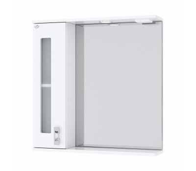 Шкаф-зеркало Onika Кристалл 67 белый, левый, с подсветкой 206705 Шкаф-зеркало Onika Кристалл 67 белый, левый, с подсветкой 206705