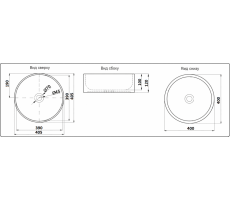 Умывальник CeramaLux 9011 белый 