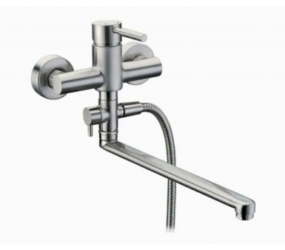 Смеситель для ванны WasserKRAFT Wern 4200 4202L никель  Смеситель для ванны WasserKRAFT Wern 4200 4202L никель