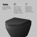 Унитаз подвесной FlashClean с сиденьем микролифт AM.PM Spirit V2.0 C701700MBSC Черный 