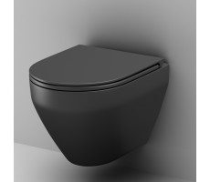 Унитаз подвесной FlashClean с сиденьем микролифт AM.PM Spirit V2.0 C701700MBSC Черный 
