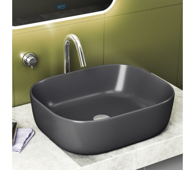 Раковина Teymi Solli 50 artceramic, накладная, темно-серый матовый T50204MDG 