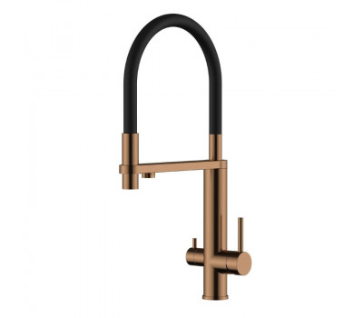 Смеситель для кухни с подключением фильтра Knotlor SS-15/RB, бронза