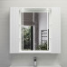 Зеркало-шкаф Comforty Ангара-90 белое, с LED подсветкой и антизапотеванием 00-00019941 