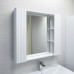 Зеркало-шкаф Comforty Ангара-90 белое, с LED подсветкой и антизапотеванием 00-00019941 