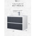 Тумба под раковину для ванной 70 Uperwood Next Premium подвесная белая/графит 3930205151 