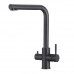 Смеситель для кухни с подключением фильтра WesnaArt EKO05-151Black, черный