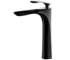 Смеситель для раковины высокий Grocenberg GB3001BC, черный/хром 