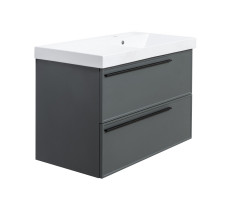 Тумба под раковину подвесная La Fenice Elba TWIN FNC-01-ELB-G-90-2, серо-зеленая  Тумба под раковину подвесная La Fenice Elba TWIN FNC-01-ELB-G-90-2, серо-зеленая