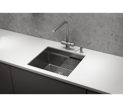 Кухонная мойка GRANULA KS-5045U, СТАЛЬ САТИН, стальная KITCHEN SPACE 