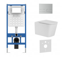 Комплект 3в1 IBERICA BLANCA инсталляция SILENCIO, унитаз TOLEDO ALTO белый, кнопка смыва INOX-S хром матовый (IB001.TLA.234.1601) Комплект 3в1 IBERICA BLANCA инсталляция SILENCIO, унитаз TOLEDO ALTO белый, кнопка смыва INOX-S хром матовый (IB001.TLA.234.1601)