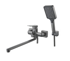 Смеситель для ванны Shevanik S9922T, оружейная сталь