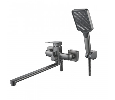 Смеситель для ванны Shevanik S9922T, оружейная сталь