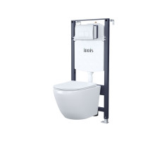 Комплект 3в1: подвесной унитаз, инсталляция и клавиша смыва IDDIS Basic BASBQ01i73 