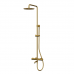 Душевая система с термоcтатом, поворотный излив, брашированное золото PVD PAINI 78PJ687THSSD250F1B 