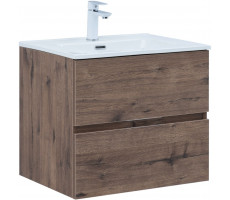 Тумба с раковиной Aquanet Алвита new 60 2 ящ. цв.дуб веллингтон табак 00335685 Тумба с раковиной Aquanet Алвита new 60 2 ящ. цв.дуб веллингтон табак 00335685