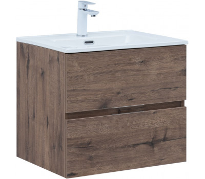 Тумба с раковиной Aquanet Алвита new 60 2 ящ. цв.дуб веллингтон табак 00335685 Тумба с раковиной Aquanet Алвита new 60 2 ящ. цв.дуб веллингтон табак 00335685