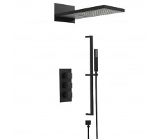 Душевой комплект с термостатом Feramolli BL7070, черный матовый Душевой комплект с термостатом Feramolli BL7070, черный матовый