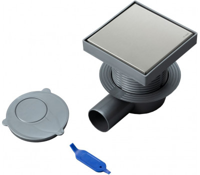 Точечный трап с двухсторонней решеткой под плитку 15х15 Logan L005-150 306896 сталь