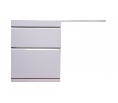 Тумба напольная Style Line Даллас 130, Люкс белая, PLUS, ЭМАЛЬ СС-00002348 