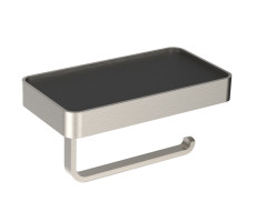 Держатель для туалетной бумаги с полкой WONZON & WOGHAND GRAFFITY, Брашированный никель 9366-BN 