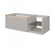 Тумба Armadi Art рифлёная QUATRO 6 120см CASHMERE FUGA профиль MATT GOLD 790-M6-120-CM-RIB-MG Тумба Armadi Art рифлёная QUATRO 6 120см CASHMERE FUGA профиль MATT GOLD 790-M6-120-CM-RIB-MG