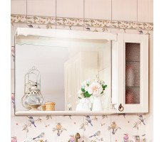 Зеркало со шкафчиком Бриклаер КАНТРИ 115S, бежевый дуб прованс Зеркало со шкафчиком Бриклаер КАНТРИ 115S, бежевый дуб прованс