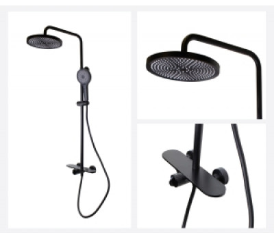 Душевая стойка каскадный излив АЙКОН 80112CB черный Bronze de Luxe 