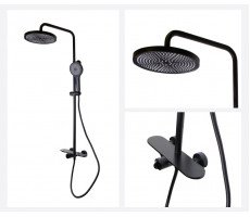 Душевая стойка Bronze de Luxe ICON 80112CB черный матовый 