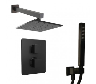 Комплект на 2 потребителя с термостатом Grazia PAINI, для душа, черный брашированный PVD 21PZSET26911THSH 