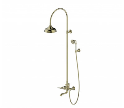 Душевая колонна со смесителем для ванны Bravat Art F65193AR-A3-RUS Бронза 