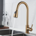 Смеситель для кухни с выдвижным изливом Raffine F213G, золотой сатин