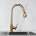 Смеситель для кухни с выдвижным изливом Raffine F213G, золотой сатин