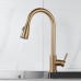 Смеситель для кухни с выдвижным изливом Raffine F213G, золотой сатин