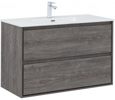 Тумба с раковиной Aquanet Милан 100 цв. дуб рошелье 00340160 Тумба с раковиной Aquanet Милан 100 цв. дуб рошелье 00340160