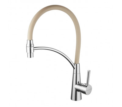 Смеситель для кухни с гибким изливом Shevanik S743-2, хром