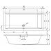 Ванна акриловая RIHO RETHING CUBIC 200x90 B110001005