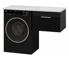 Тумба под раковину Brevita Enfida 60 под стиральную машину подвесная (черная) ENF-09060-021Я Тумба под раковину Brevita Enfida 60 под стиральную машину подвесная (черная) ENF-09060-021Я