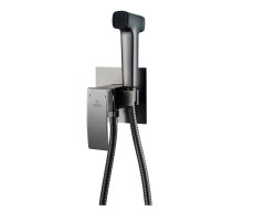 Гигиенический душ со смесителем Rose R1505T-2, оружейная сталь