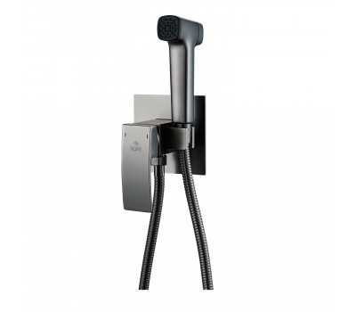 Гигиенический душ со смесителем Rose R1505T-2, оружейная сталь