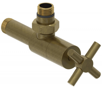 Вентиль Сунержа G 1/2" НР х G 1/2" НР угловой крест цвет-бронза состаренная 05-1408-1212 