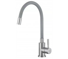 Смеситель для кухни Snake гибкий излив серый нержавеющая K44 G ESKO Смеситель для кухни Snake гибкий излив серый нержавеющая K44 G ESKO