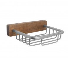 Мыльница подвесная настенная матовый хром BRONZE DE LUXE Forest  10703C  хром | темное дерево 